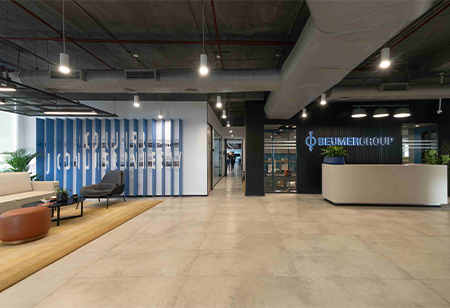 Space Matrix Designs Conventional Trendy Office Spaces for BEUMER Group