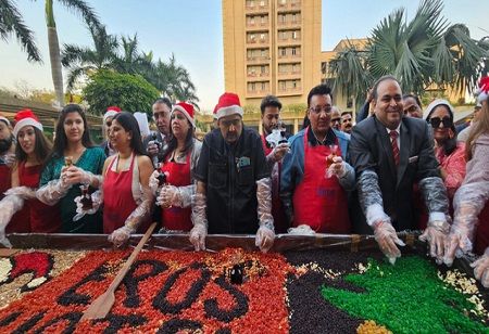 Eros Hotel New Delhi Ignites Christmas Spirit with Grand Cake-Mix